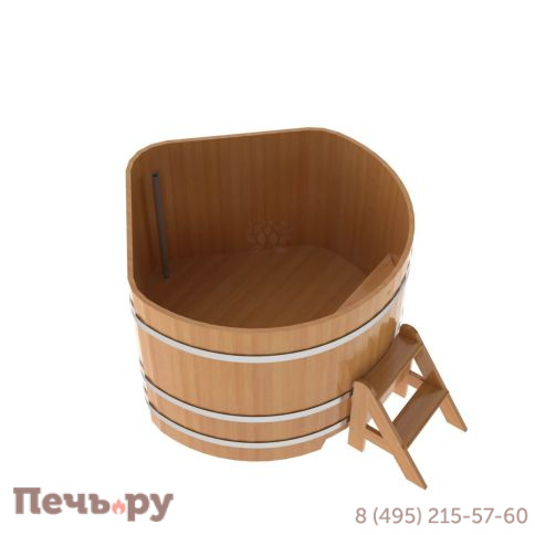 Купель BentWood угловая из лиственницы, 1,37Х1,37,  толщина стенок - 2,8 см фото 12