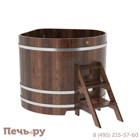 Купель BentWood угловая из лиственницы, 1,37Х1,37,  толщина стенок - 2,8 см фото 4