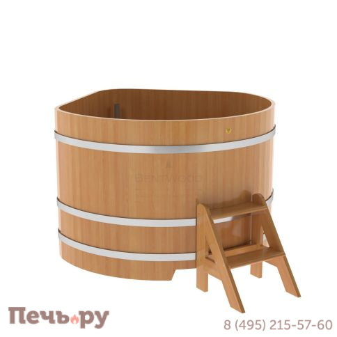 Купель BentWood угловая из лиственницы, 1,37Х1,37,  толщина стенок - 2,8 см фото