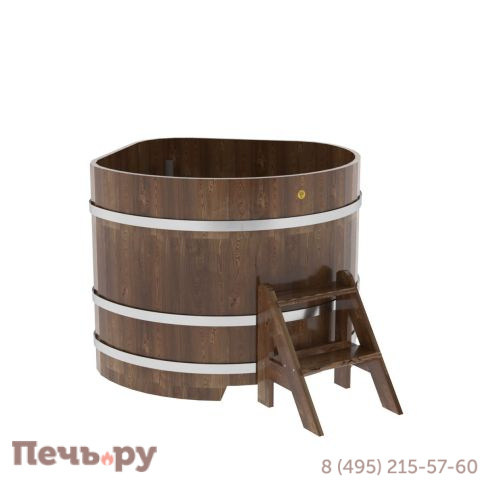 Купель BentWood угловая из сращенных ламелей лиственницы, 1,19Х1,19,  толщина стенок - 2,8 см фото 5