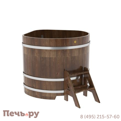 Купель BentWood угловая из сращенных ламелей лиственницы, 1,19Х1,19,  толщина стенок - 2,8 см фото 6