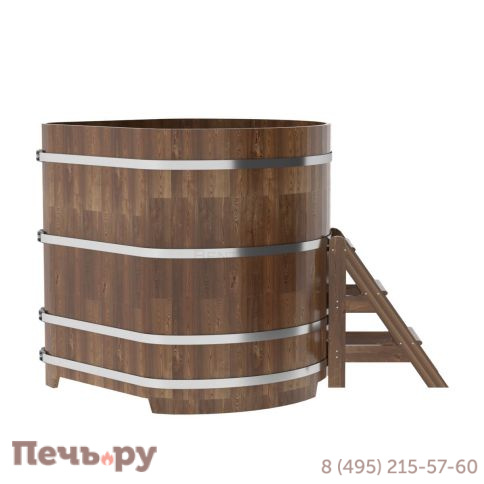 Купель BentWood угловая из сращенных ламелей лиственницы, 1,37Х1,37,  толщина стенок - 2,8 см фото 15