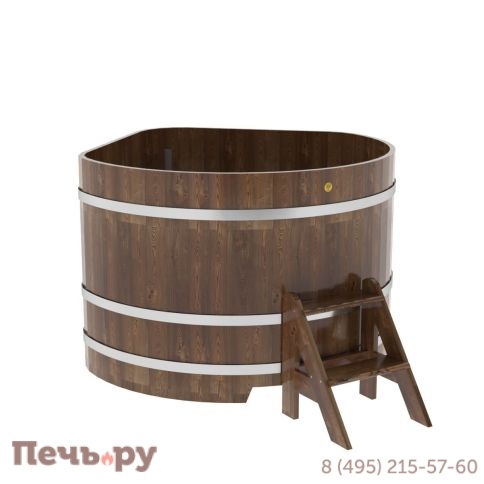 Купель BentWood угловая из сращенных ламелей лиственницы, 1,37Х1,37,  толщина стенок - 2,8 см фото 2