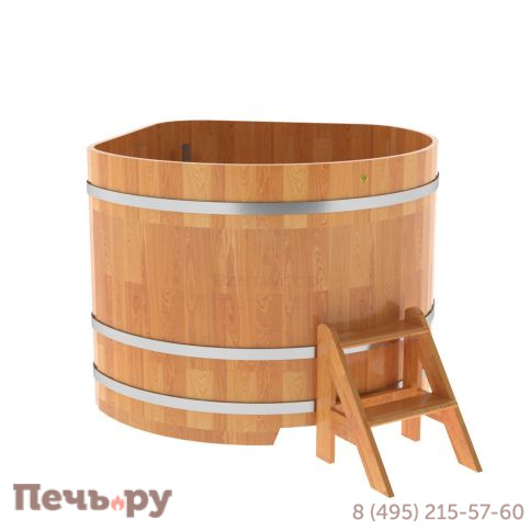 Купель BentWood угловая из сращенных ламелей лиственницы, 1,37Х1,37,  толщина стенок - 2,8 см фото 6