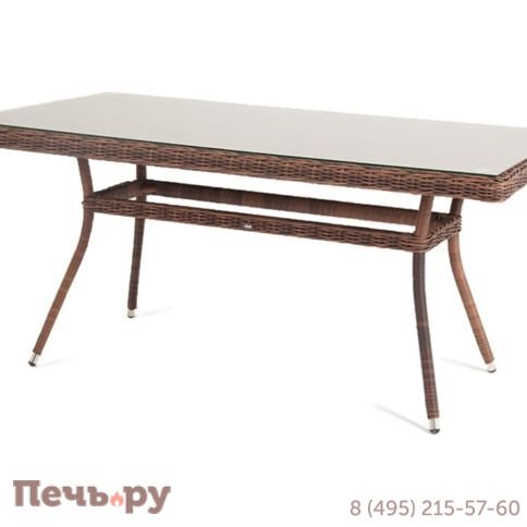 Латте 4SiS плетеный стол из искусственного ротанга 140х80см, цвет коричневый фото 4