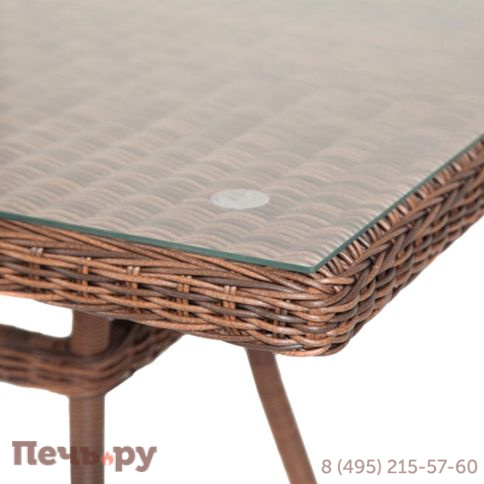 Латте 4SiS плетеный стол из искусственного ротанга 140х80см, цвет коричневый фото 6