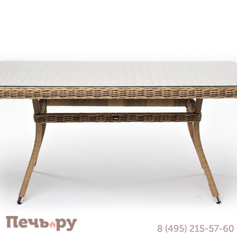 Латте 4SiS плетеный стол из искусственного ротанга 140х80см, цвет соломенный фото 2