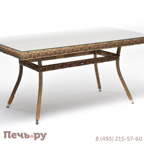 Латте 4SiS плетеный стол из искусственного ротанга 140х80см, цвет соломенный фото 3