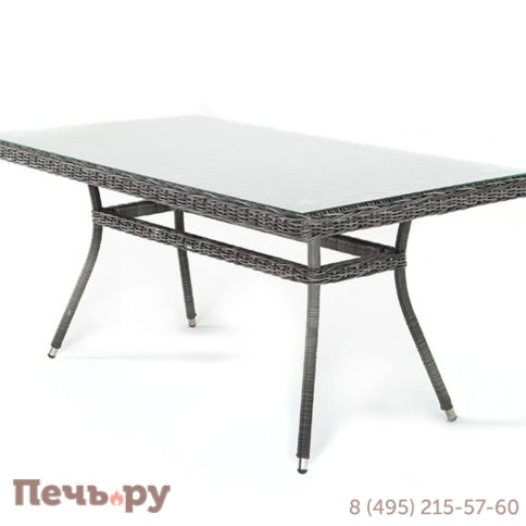 Латте 4SiS плетеный стол из искусственного ротанга 160х90см, цвет графит фото 10