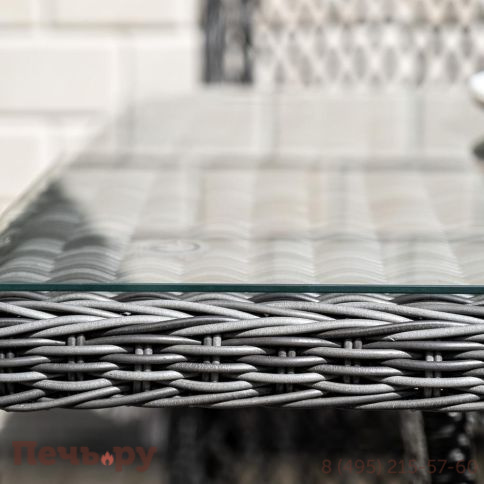 Латте 4SiS плетеный стол из искусственного ротанга 160х90см, цвет графит фото 3