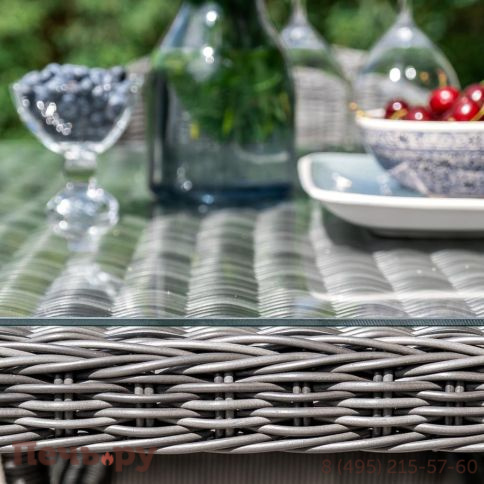 Латте 4SiS плетеный стол из искусственного ротанга 160х90см, цвет графит фото 6