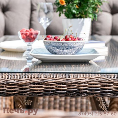 Латте 4SiS плетеный стол из искусственного ротанга 160х90см, цвет коричневый фото 4