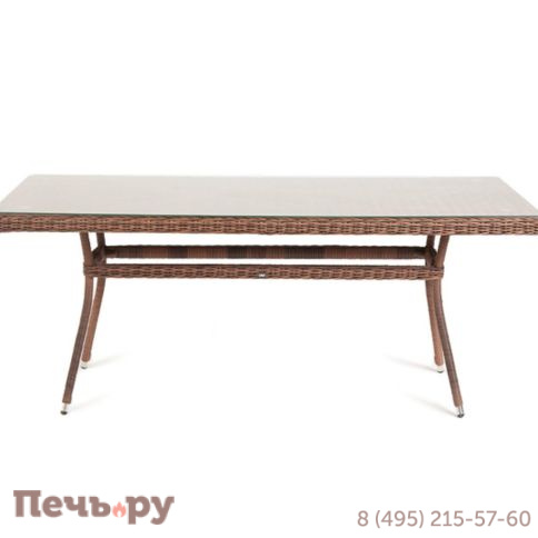 Латте 4SiS плетеный стол из искусственного ротанга 160х90см, цвет коричневый фото 6