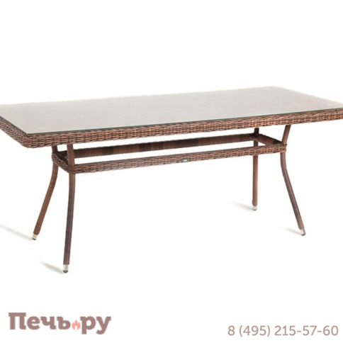 Латте 4SiS плетеный стол из искусственного ротанга 160х90см, цвет коричневый фото 7