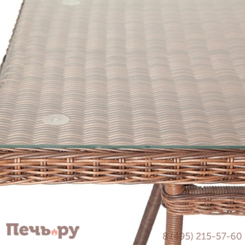 Латте 4SiS плетеный стол из искусственного ротанга 160х90см, цвет коричневый фото 8