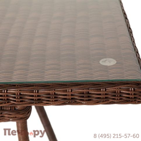 Латте 4SiS плетеный стол из искусственного ротанга 160х90см, цвет коричневый фото 9