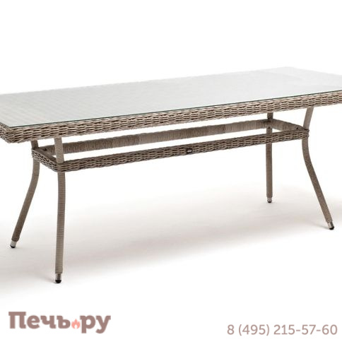 Латте 4SiS плетеный стол из искусственного ротанга 200х90см, цвет бежевый фото 3