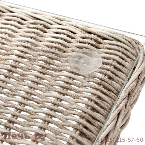 Латте 4SiS плетеный стол из искусственного ротанга 200х90см, цвет бежевый фото 5