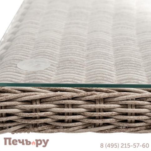 Латте 4SiS плетеный стол из искусственного ротанга 200х90см, цвет бежевый фото 6