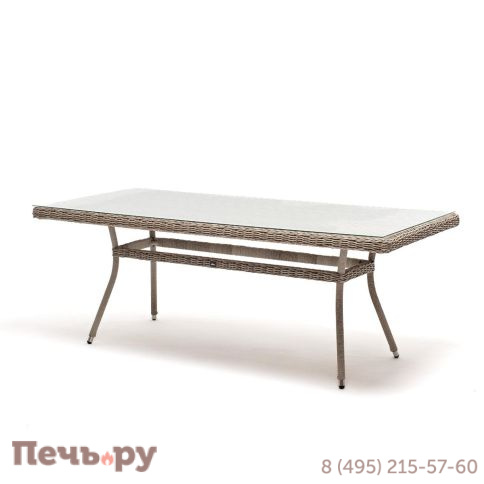 Латте 4SiS плетеный стол из искусственного ротанга 200х90см, цвет бежевый фото