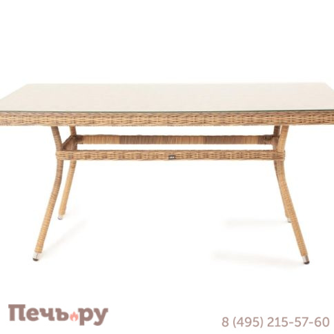 Латте 4SiS плетеный стол из искусственного ротанга, цвет соломенный фото 14