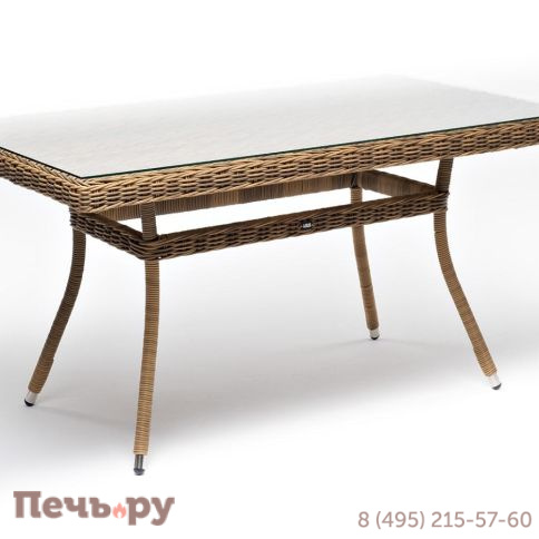 Латте 4SiS плетеный стол из искусственного ротанга, цвет соломенный фото 3