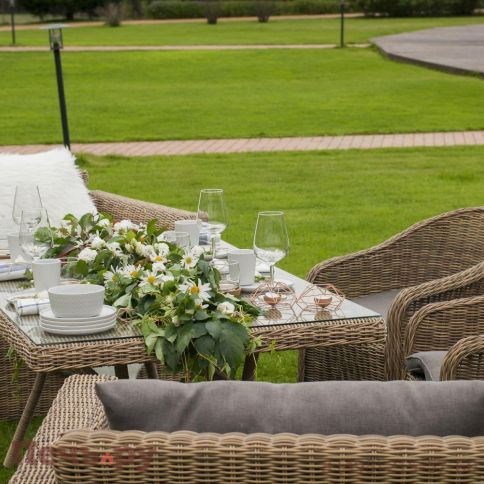 Латте 4SiS плетеный стол из искусственного ротанга, цвет соломенный фото 4