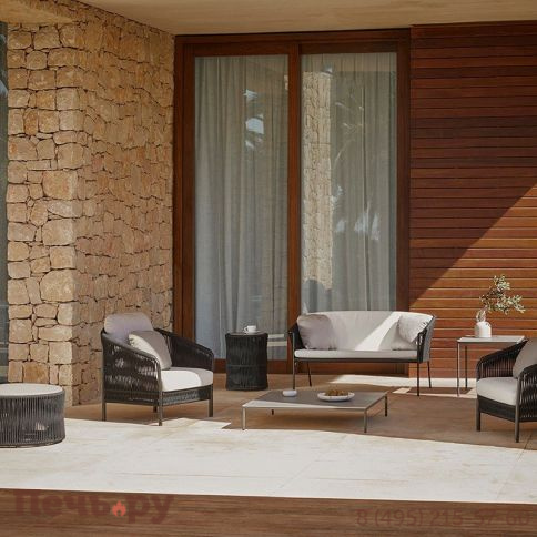 Лаунж-кресло плетеное с подушками Point Weave фото 4