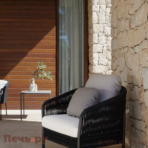 Лаунж-кресло плетеное с подушками Point Weave фото 5