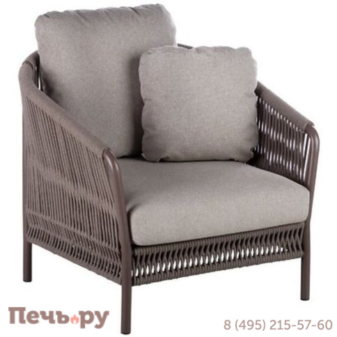Лаунж-кресло плетеное с подушками Point Weave фото