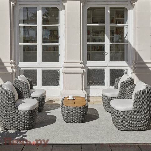 Лаунж-кресло плетеное с подушкой Point Heritage фото 3