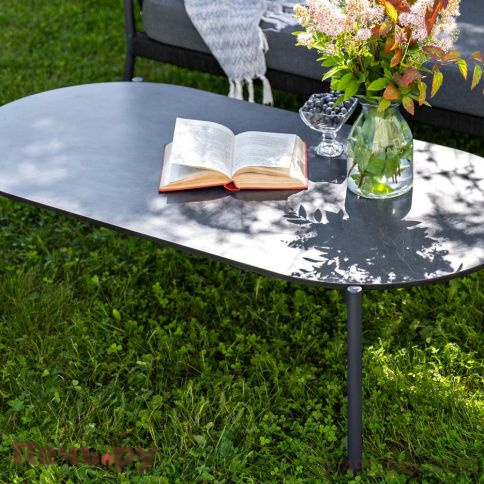 Лаунж-зона 4SiS Диего 4-местная плетеная из роупа (веревки), каркас алюминиевый темно-серый, роуп темно-серый фото 9