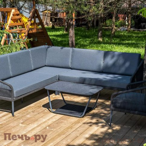 Лаунж-зона 4SiS Канны из роупа (веревки), цвет темно-серый фото 2