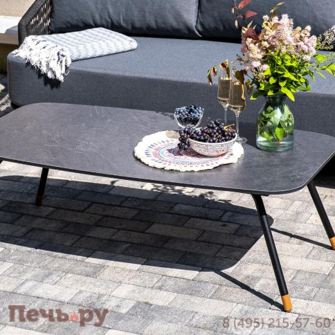 Лаунж-зона 4SiS Верона 5-местная плетеная из роупа (веревки), каркас алюминиевый темно-серый, роуп темно-серый фото 10