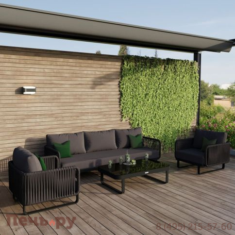 Лаунж зона Ideal Patio BELLISA с трехместным диваном - антрацит фото 2