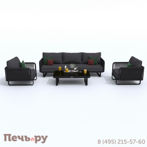 Лаунж зона Ideal Patio BELLISA с трехместным диваном - антрацит фото 3