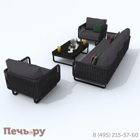 Лаунж зона Ideal Patio BELLISA с трехместным диваном - антрацит фото 5