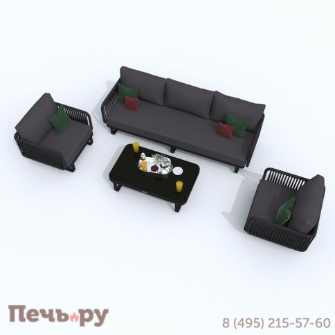 Лаунж зона Ideal Patio BELLISA с трехместным диваном - антрацит фото 6