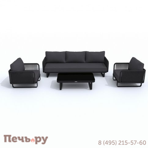 Лаунж зона Ideal Patio BELLISA с трехместным диваном - антрацит фото 7