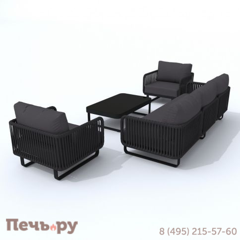 Лаунж зона Ideal Patio BELLISA с трехместным диваном - антрацит фото 9