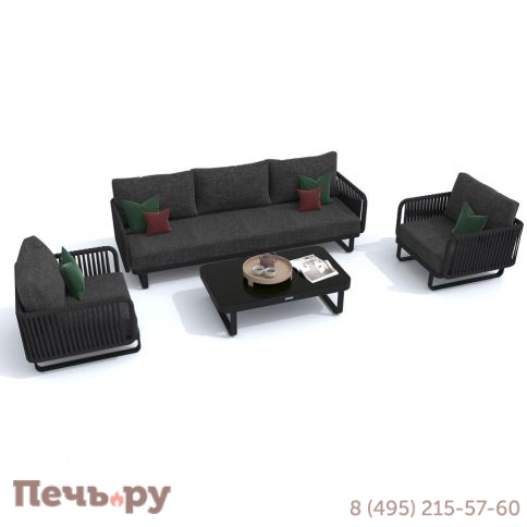 Лаунж зона Ideal Patio BELLISA с трехместным диваном - маренго фото 3