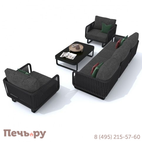 Лаунж зона Ideal Patio BELLISA с трехместным диваном - маренго фото 6