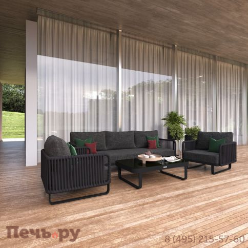 Лаунж зона Ideal Patio BELLISA с трехместным диваном - маренго фото