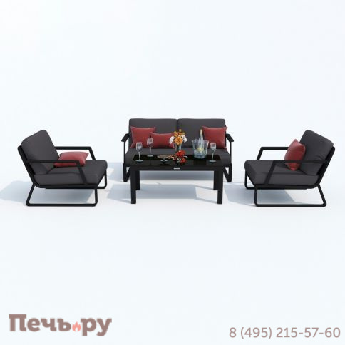 Лаунж зона Ideal Patio ESTIVO антрацит - каркас карбон фото 3