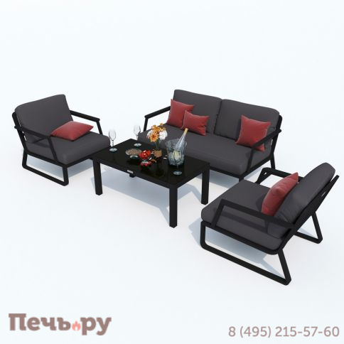 Лаунж зона Ideal Patio ESTIVO антрацит - каркас карбон фото 5