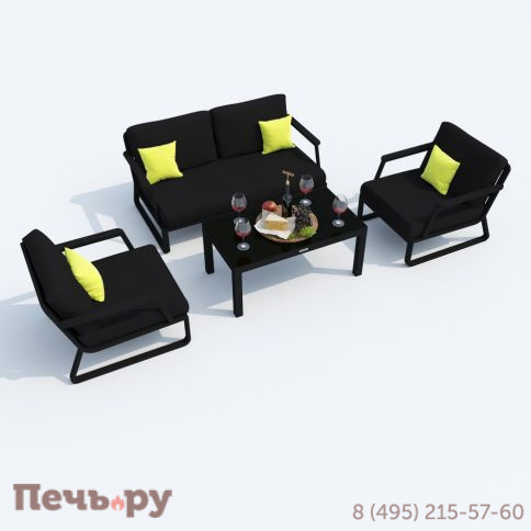 Лаунж зона Ideal Patio ESTIVO черная - каркас карбон фото 3