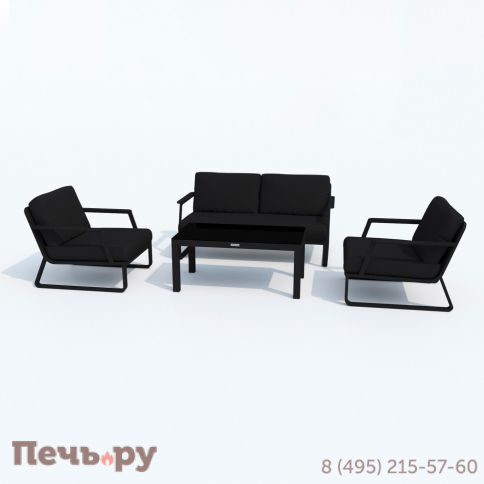 Лаунж зона Ideal Patio ESTIVO черная - каркас карбон фото 8