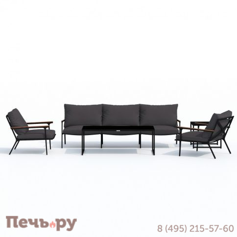 Лаунж зона Ideal Patio FESTA антрацит с трехместным диваном фото 6