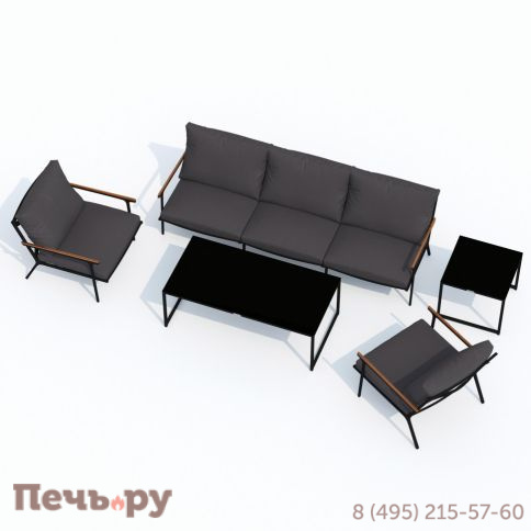 Лаунж зона Ideal Patio FESTA антрацит с трехместным диваном фото 7