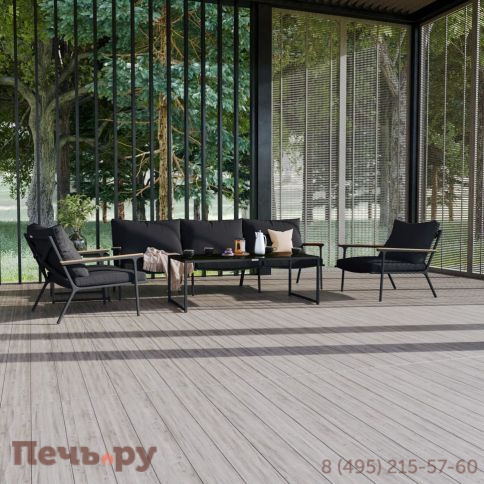 Лаунж зона Ideal Patio FESTA черная с трехместным диваном фото